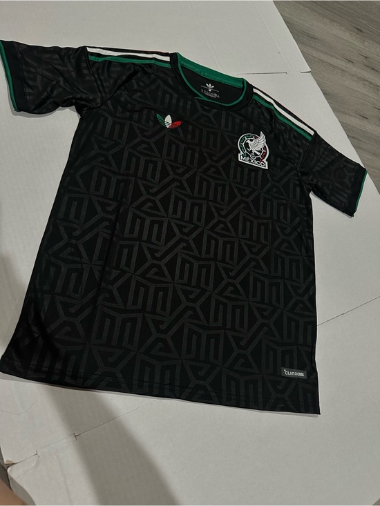 adidas Other - adidas Black Mexico Men's Soccer Jersey with Green Trim